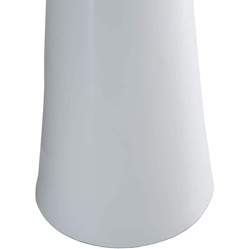 Fine Fixtures Pyramid Pedestal, Elegant One Piece Pedestal Sink, Center Faucet Hole, Vitreous China, White