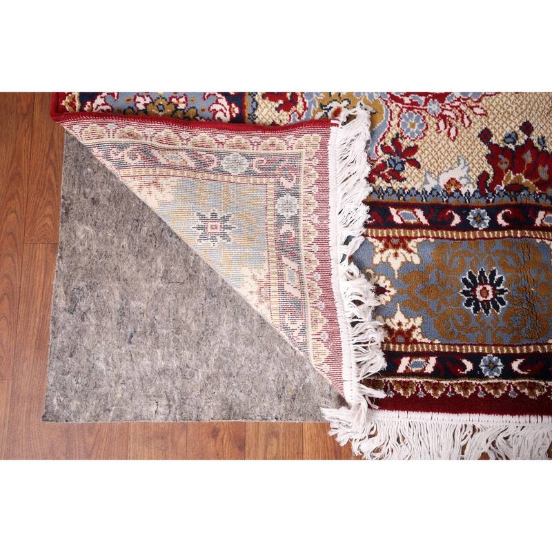 Floral Red Paisley Kashan Turkish Area Rug Machine Made Carpet - 9'8" x 12'10"