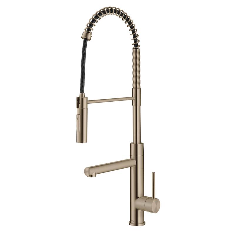 Kraus KPF-1604 Artec Pro 1.8 GPM Single Hole Pre-Rinse Pull Down - Spot Free Antique Champagne Bronze