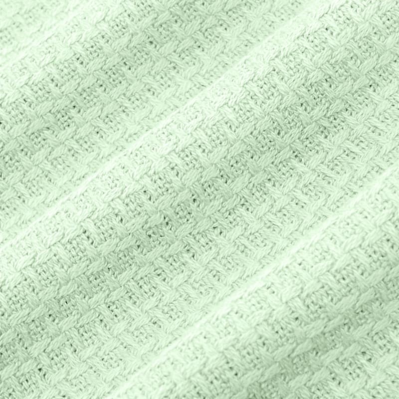 Sweet Home Collection Cotton Basket Weave Textured Blanket