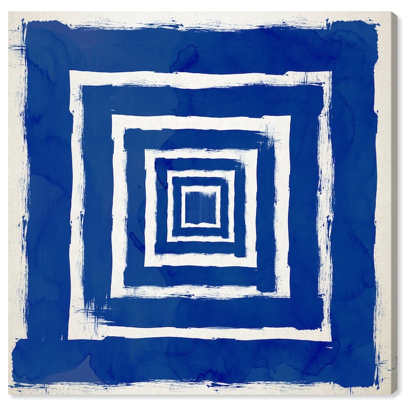 Wynwood Studio Canvas Abstract Magical Thinking Bleu Blue and Dark Blue Modern & Contemporary Wall Art Canvas Print