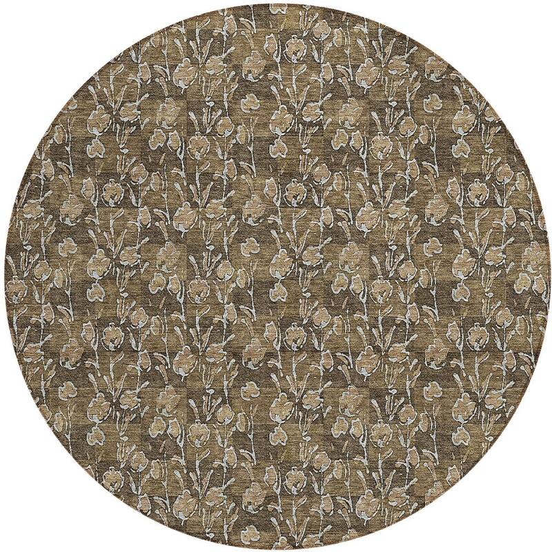 HomeRoots Floral Transitional Rectangle Outdoor Rug