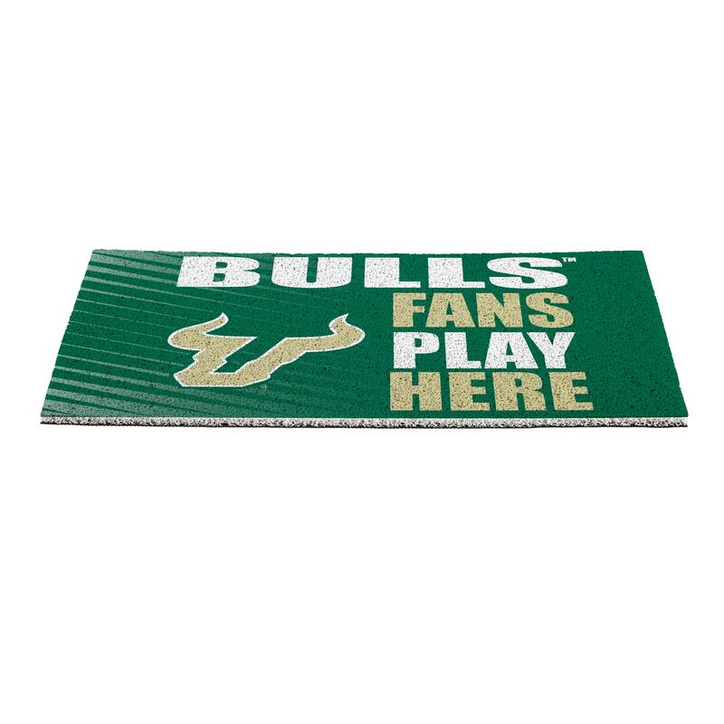 28 in. x 16 in. University of South Florida "Fans Play Here" PVC Door Mat