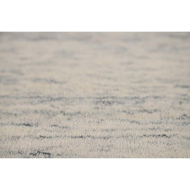 Beige Tribal Gabbeh Oriental Rug Hand-Knotted Wool Carpet - 4'0" x 5'9"