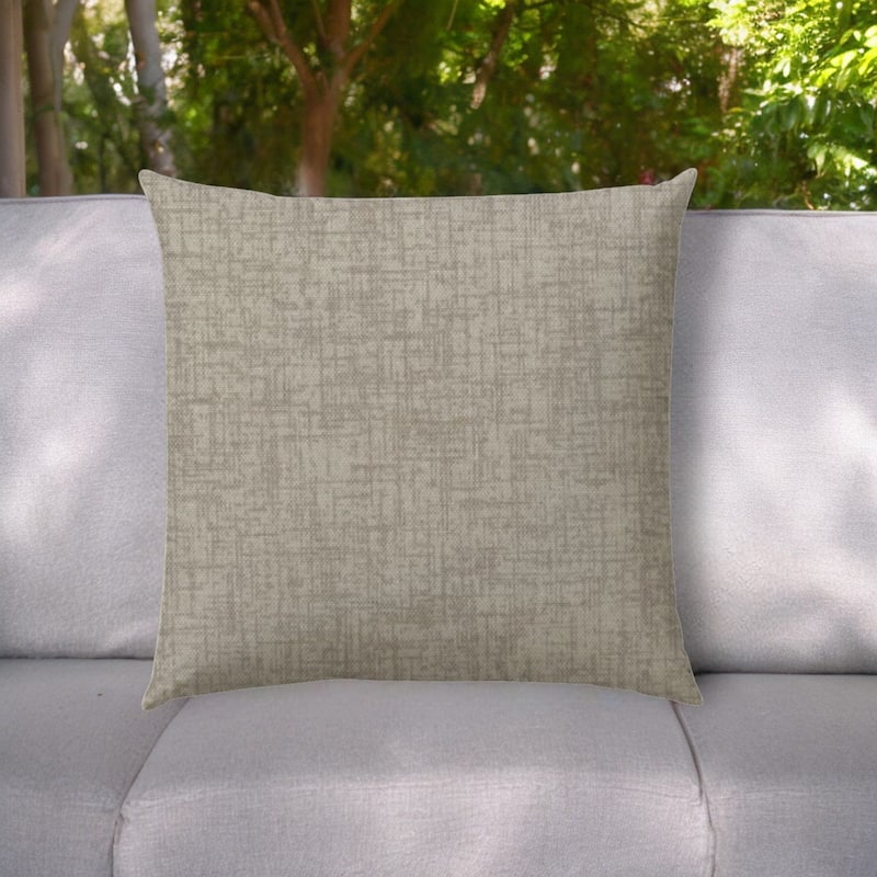 HomeRoots 20" Taupe Indoor Outdoor Throw Pillow Cover - 19.5' X '19.5' X '0.25 - Taupe - 19.5' X '19.5' X '0.25
