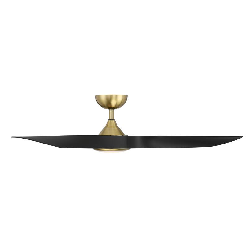 Swirl Indoor/Outdoor 3-Blade Smart Ceiling Fan 54in with 3000K LED and Remote Control. - 54