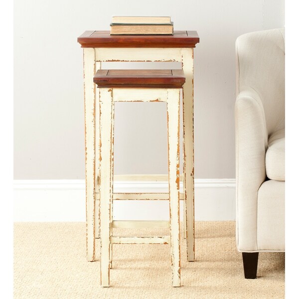 SAFAVIEH Antiqued Lynne Nesting Tables (Set of 2) - 0. Opens flyout.