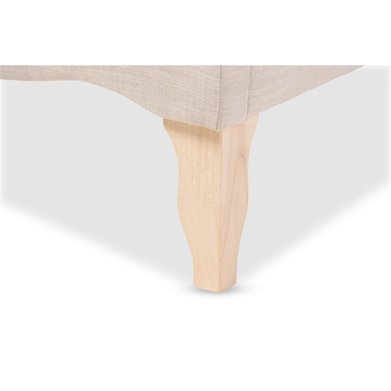 French Flair Platform Bed - Wooden Slatted Base, Rubberwood Frame - Elegant Bedroom Furniture