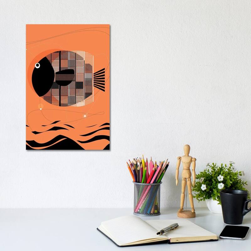 iCanvas "Wise Fish" by Soul Curry Art & Illustrations Canvas Print - 12x8x0.75
