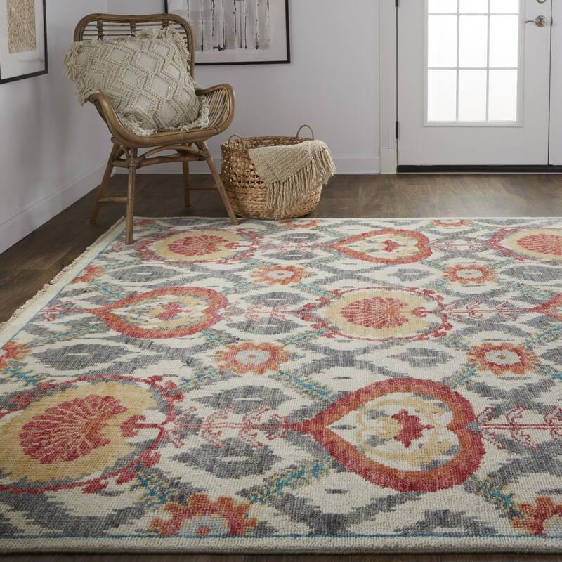 Yuzi Floral Stain Resistant Soft Area Rug By HomeRoots - 2' x 3'
