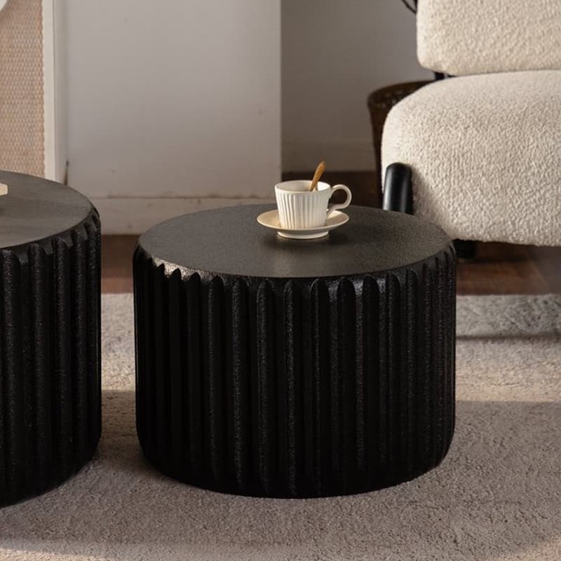 Scalloped Round Coffee Table Set