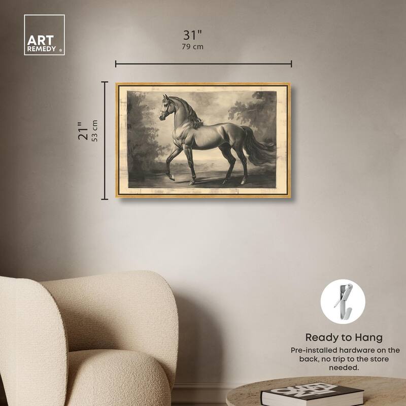 Sketch of a Stallion Canvas by Art Remedy