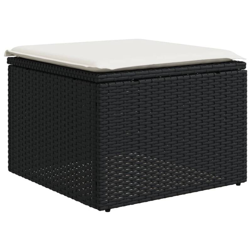 vidaXL Patio Sofa Set with Cushions Outdoor Furniture 10 Piece Poly Rattan - 21.7 x 21.7 x 14.6