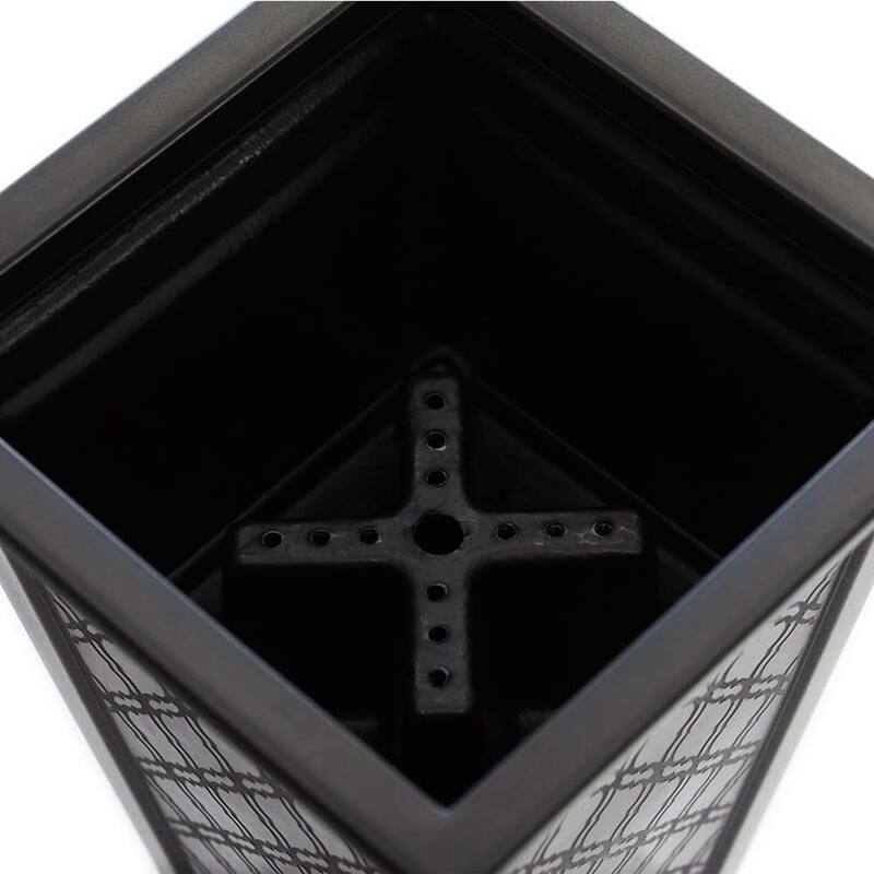 FCMP Outdoor Casablanca Resin 24" Self-Watering Pedestal Taper Planter, 2 Pack