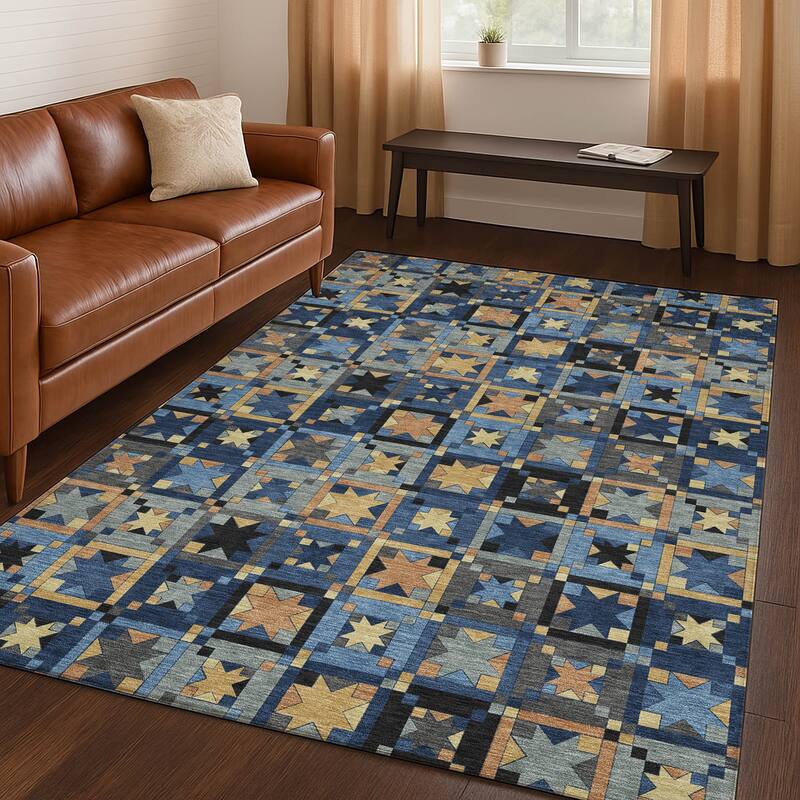 Machine Washable Indoor/ Outdoor Global Goddard Chantille Rug