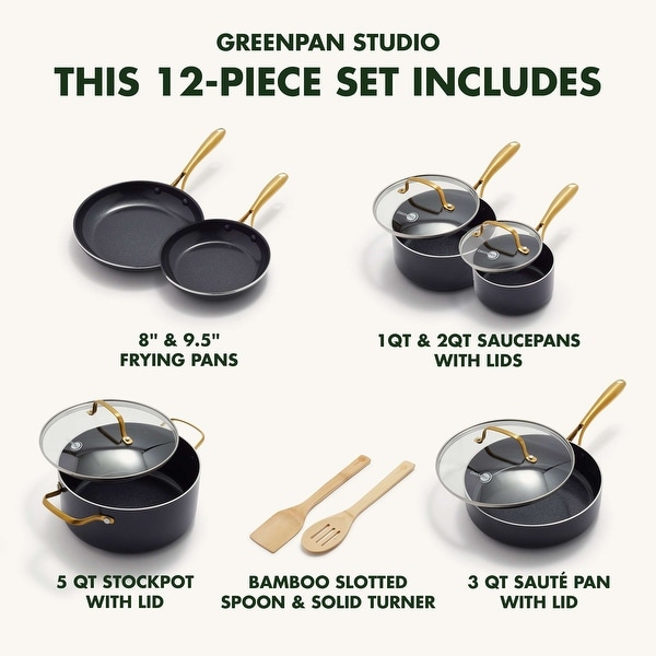 GreenPan Studio 13 piece Cookware Set - Bed Bath & Beyond - 40483230