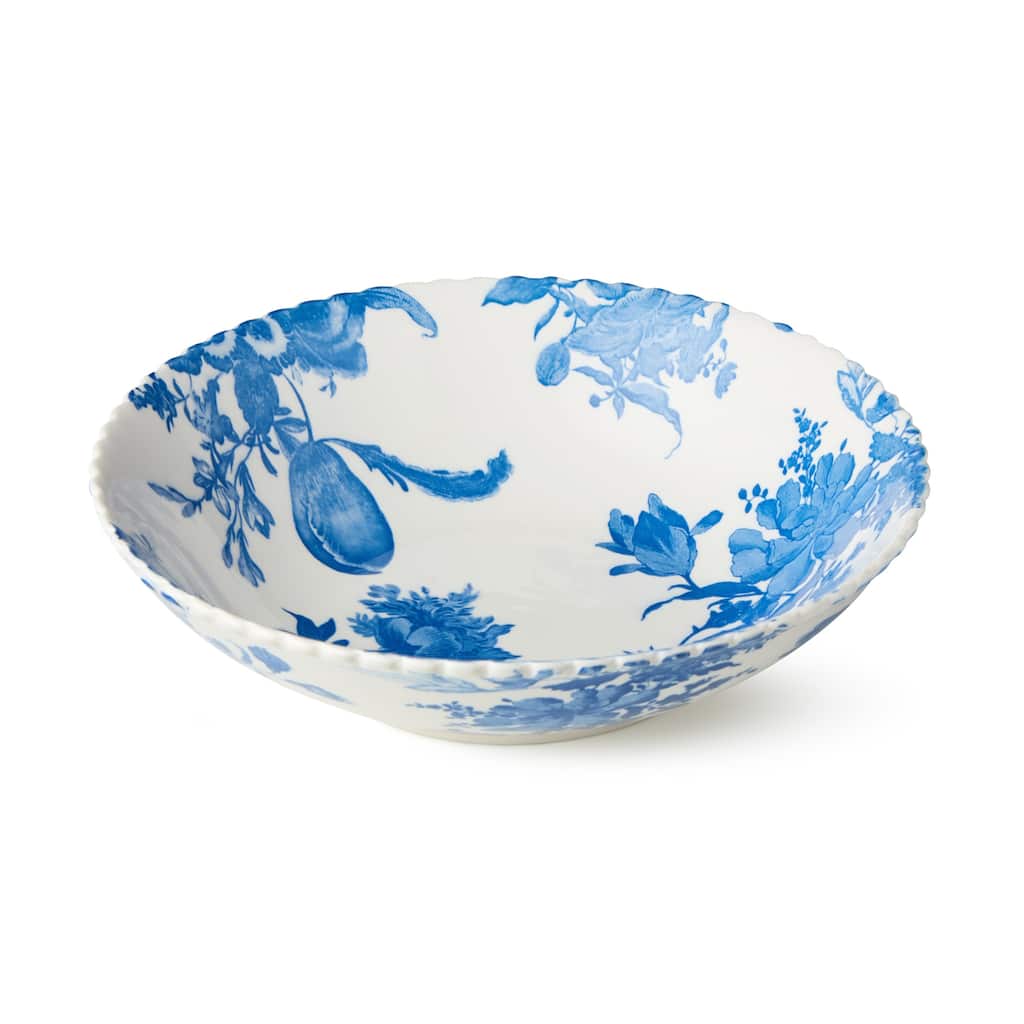 Certified International Gabrielle Blue 48 oz. Soup/Cereal Bowls, Set of 6 Assorted Designs - 9.25"L x 9.25"W x 2.25"H