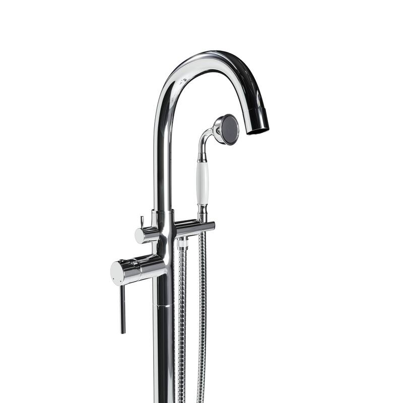 Neptune Single Handle Floor Mounted Gooseneck Freestanding Tub Filler