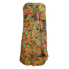 Shop Neon For Impulse Women S Strapless Floral Dress Orange