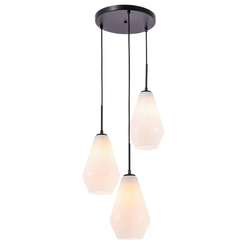 Gerald 3-light Modern Elongated Glass Hanging Pendant