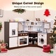 preview thumbnail 6 of 7, Toddler Kitchen Playset with Ice Maker Microwave Oven Sink and Washing Machine for Kids - 16.5" x 11.5" x 37"