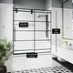 preview thumbnail 34 of 36, VIGO Elan Adjustable Sliding Shower Door in Matte Black