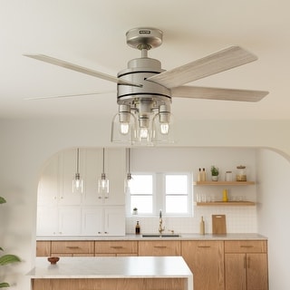 Hunter 52" Lochemeade Ceiling Fan with LED Light Kit and Handheld Remote - Modern, Contemporary - Exclusive SureSpeed!