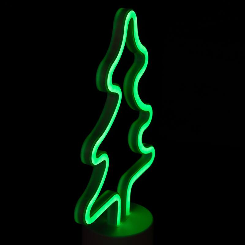 LED Christmas Tree Neon Table Light - 11" - Green