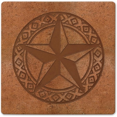 Leather Lonestar Decorative Heat Tolerant Stone Trivet with Non-Skid Cork Backing 8” Square Artistic, Durable, Wipes Clean