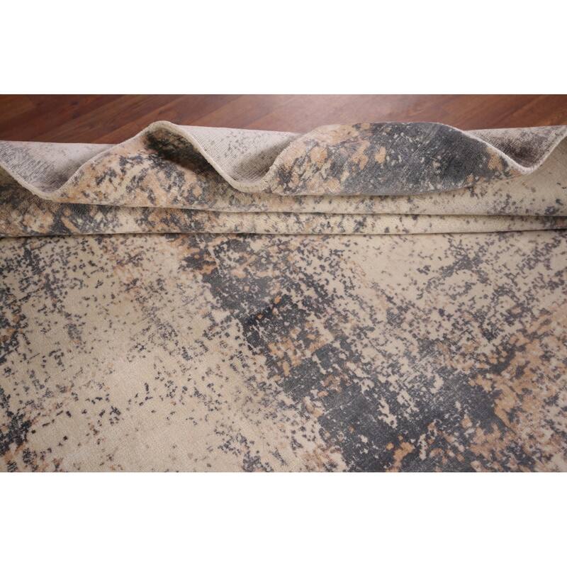 Abstract Modern Area Rug Hand-Knotted Wool Carpet - 5'0"x 7'11"