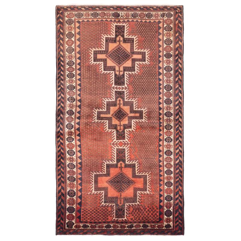 ECARPETGALLERY Hand-knotted Konya Anatolian Dark Copper Wool Rug - 3'10 x 7'1