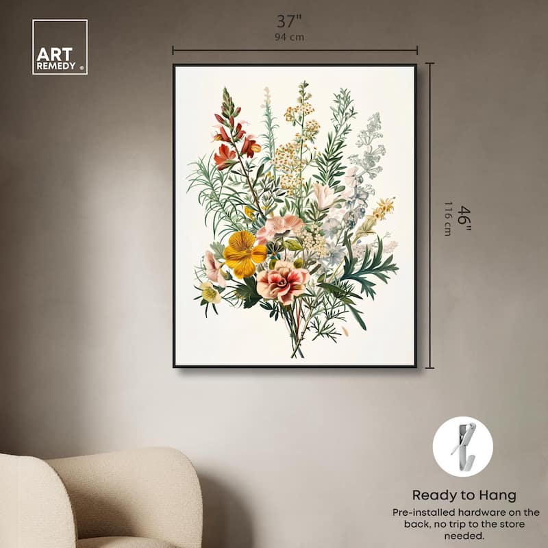 Quaint Bouquet Canvas by Art Remedy