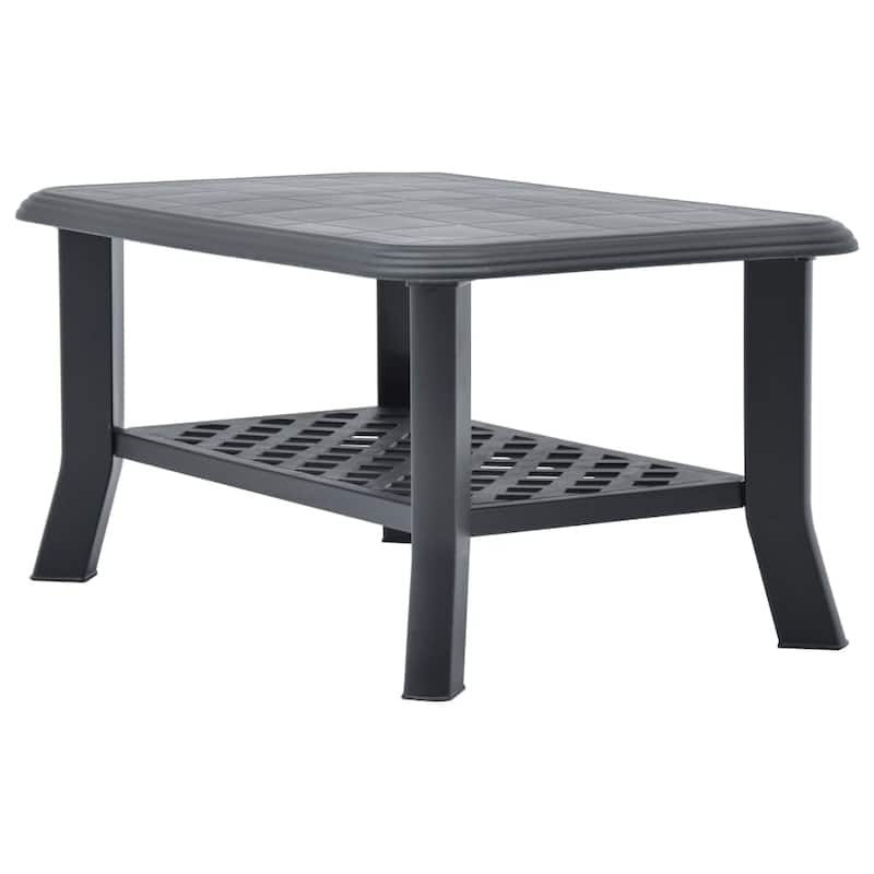 vidaXL Coffee Table Anthracite 35.4"x23.6"x18.1" Plastic - Grey