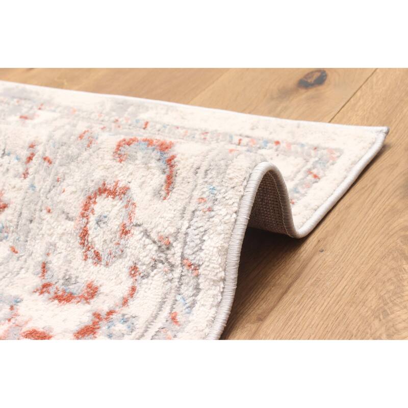 ECARPETGALLERY Machine Made Mira Ivory Area Rug