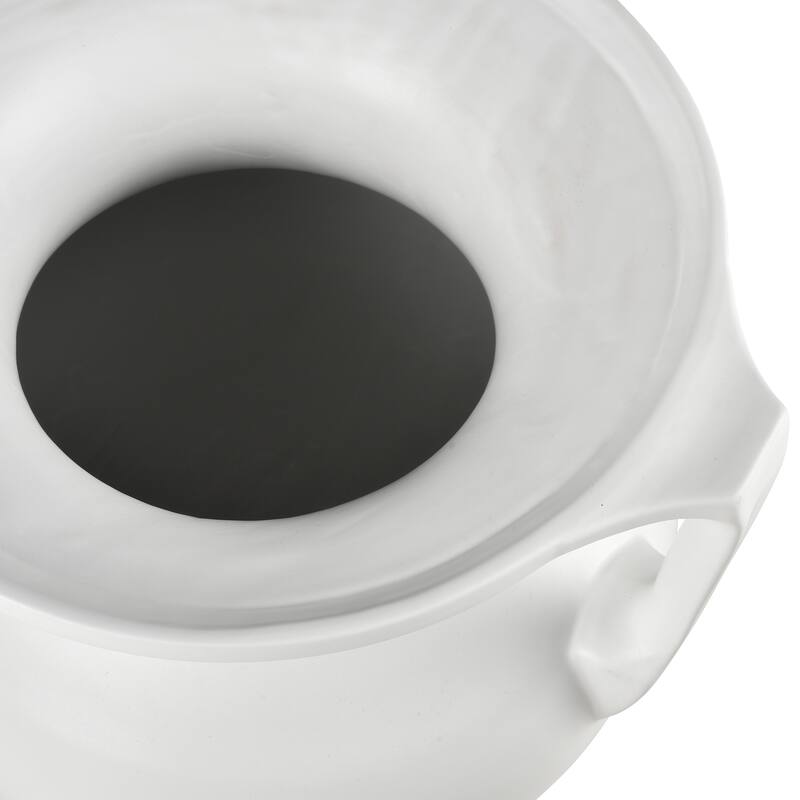 Elk Home Tellis White Earthenware 17.5 Inch Wide Vase