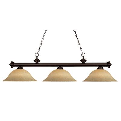 Z-Lite Riviera 3 Light 59" Wide Billiard Multi Light Pendant with