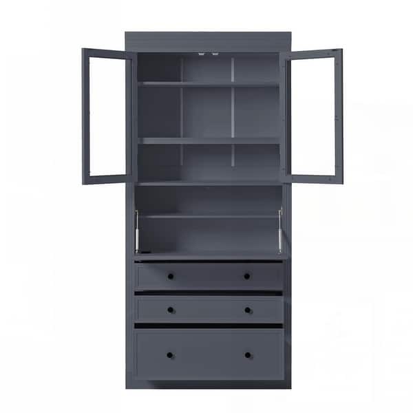 slide 2 of 38, Freestanding Kitchen Pantry Storage Cabinet with Adjustable Shelves