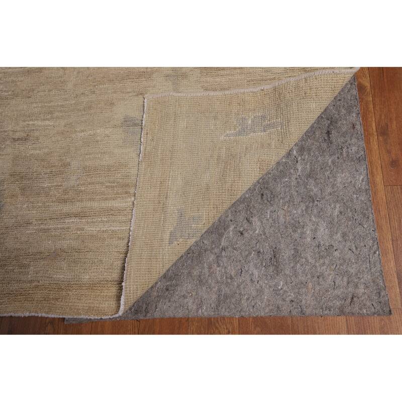 Vegetable Dye Oushak Oriental Large Rug Handmade Floral Wool Carpet - 11'10"x 14'1"