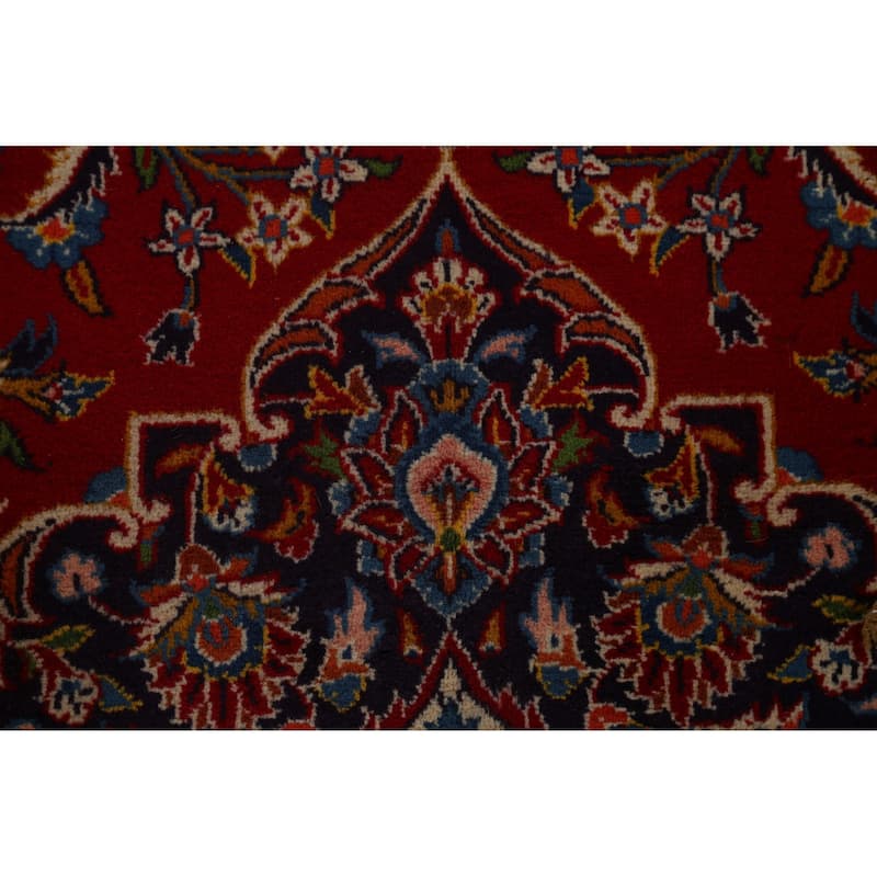 Traditional Kashan Persian Large Area Rug Hand-knotted Wool Carpet - 10'3" x 17'0"