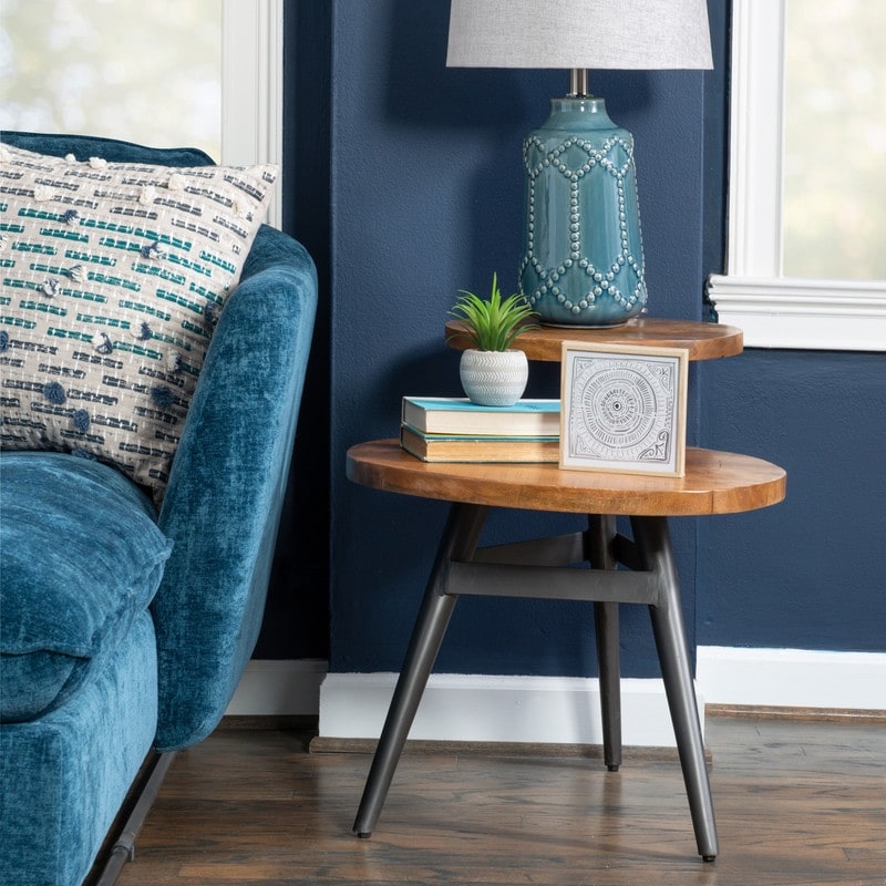 Linon Lakis Two Tier Side Table