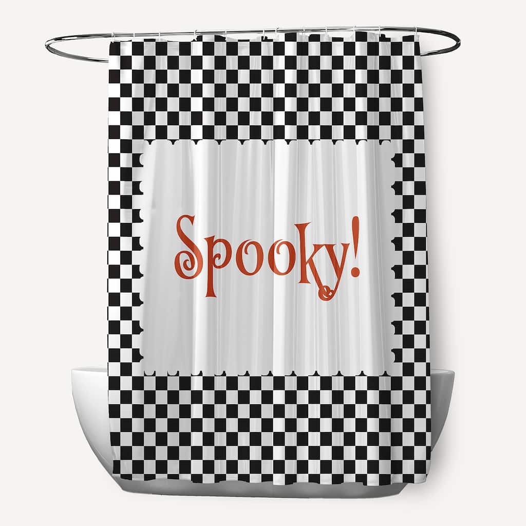 Halloween Spooky Checks Shower Curtain