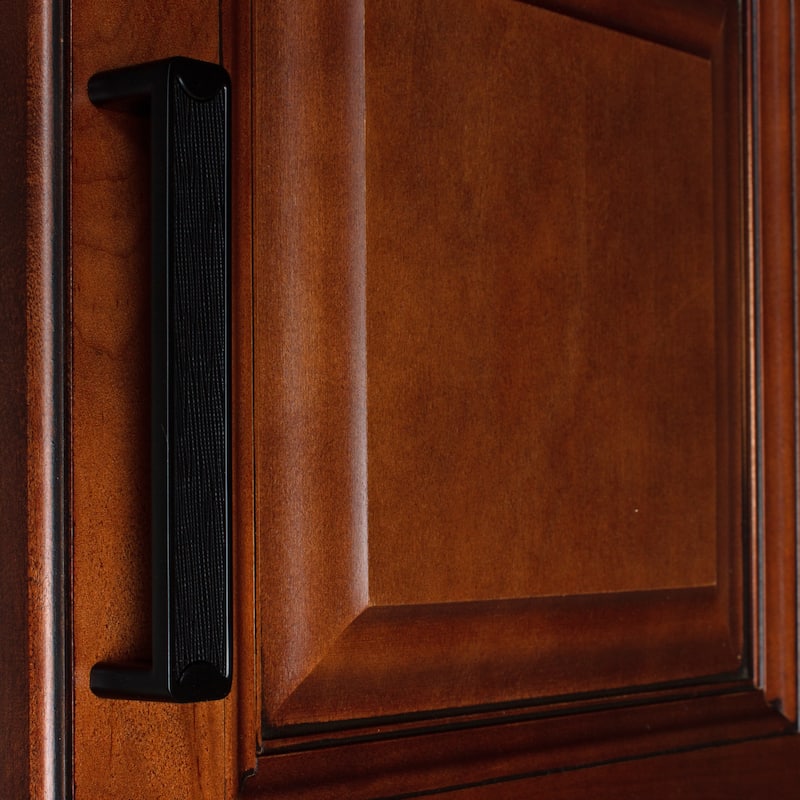 5 in. Center Embossed Leather Strip Pulls(Pack of 5)