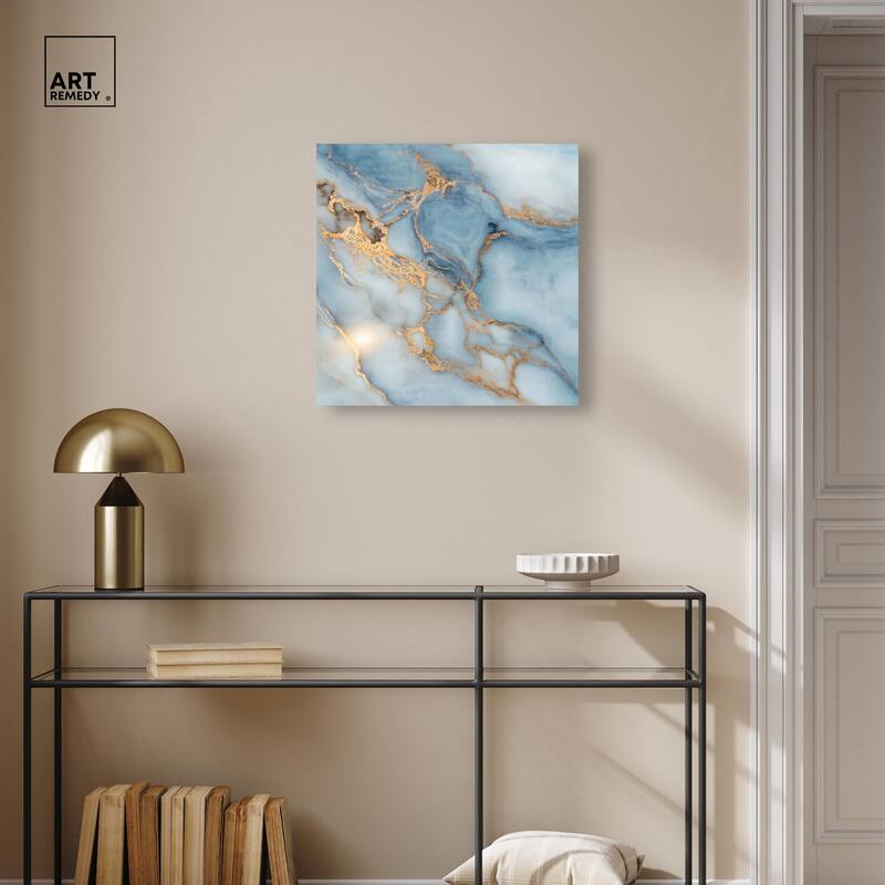 Azure Veins Canvas by Art Remedy, Gallery Wrapped