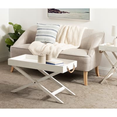 Kate and Laurel Bayville Wooden Tray Coffee Table - 32x16x18