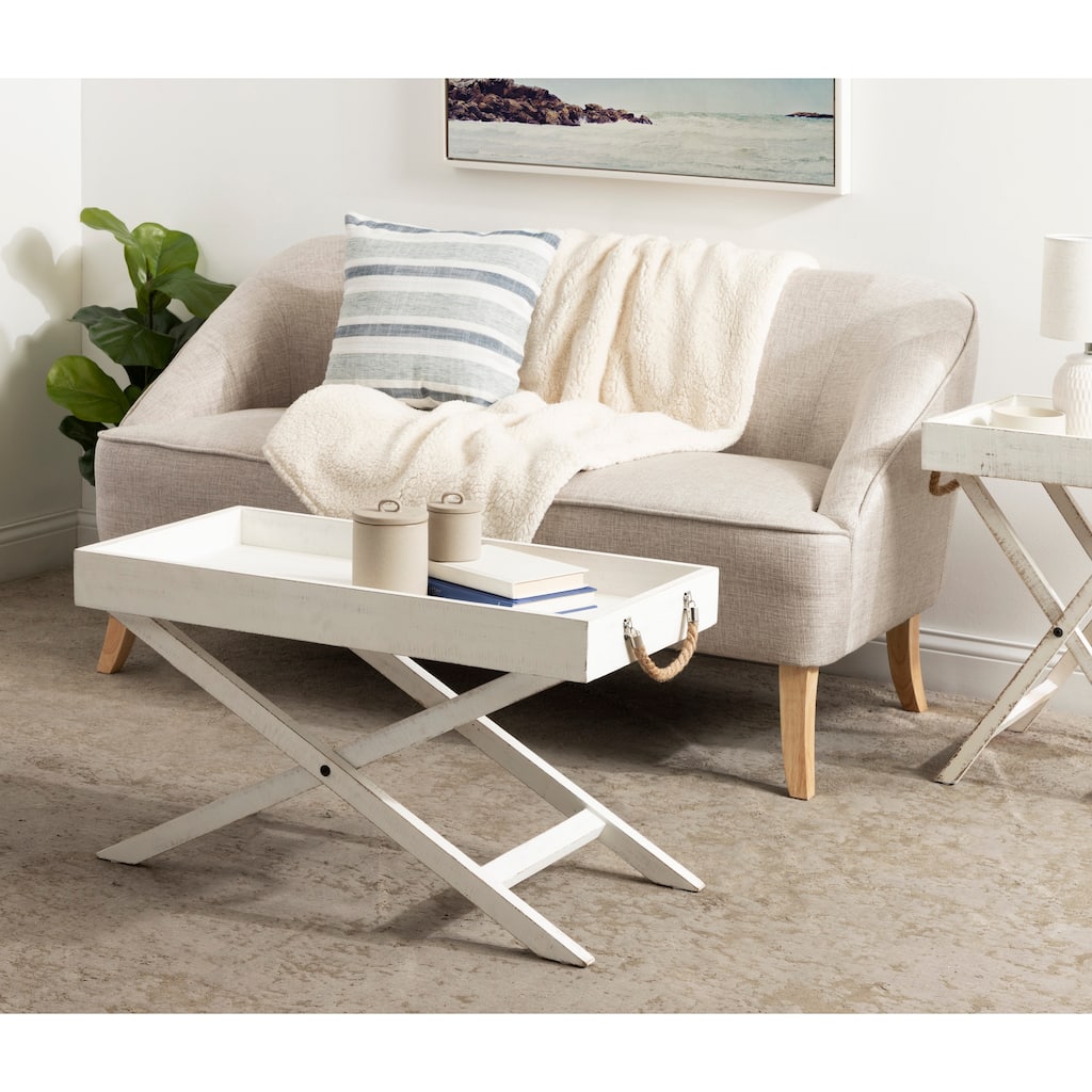Kate and Laurel Bayville Wooden Tray Coffee Table - 32x16x18