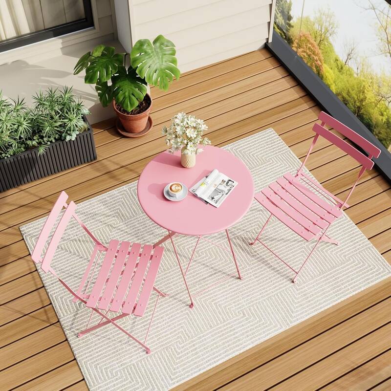 Outdoor Patio Table and Chairs Set for Apartments Porch Pool