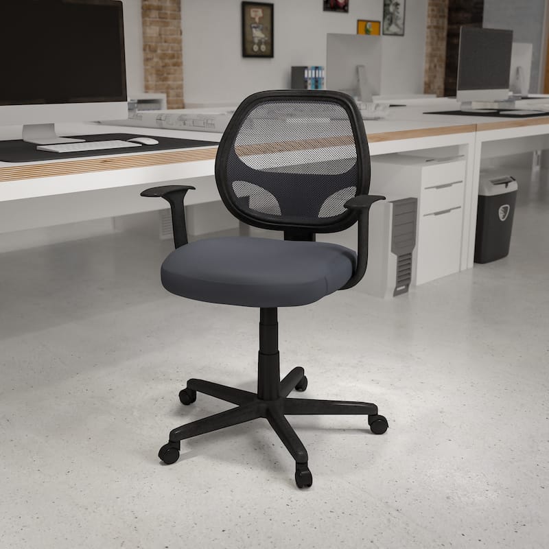 Mid-back Mesh Swivel Ergonomic Office Chair - Gray