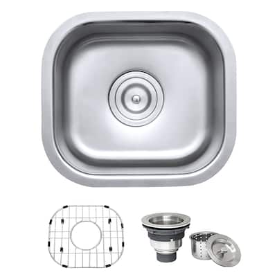 Ruvati 13 x 15 inch Bar Prep Sink Undermount 16 Gauge Stainless Steel - 13" X 15"