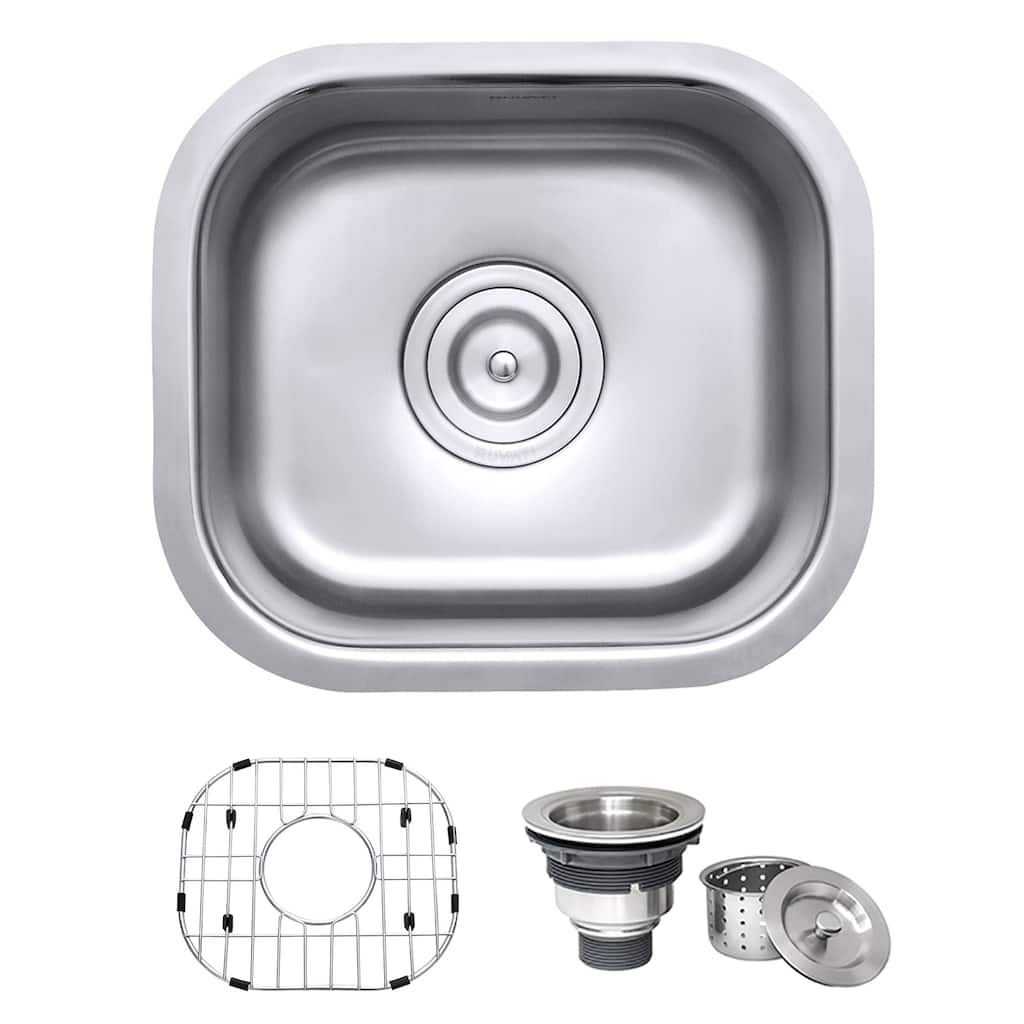 Ruvati 13 x 15 inch Bar Prep Sink Undermount 16 Gauge Stainless Steel - 13" X 15"