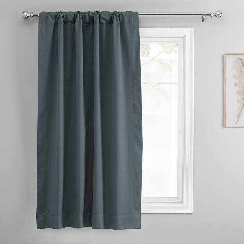 Exclusive Fabrics Solid Cotton Tie-Up Window Shade (1 Panel)
